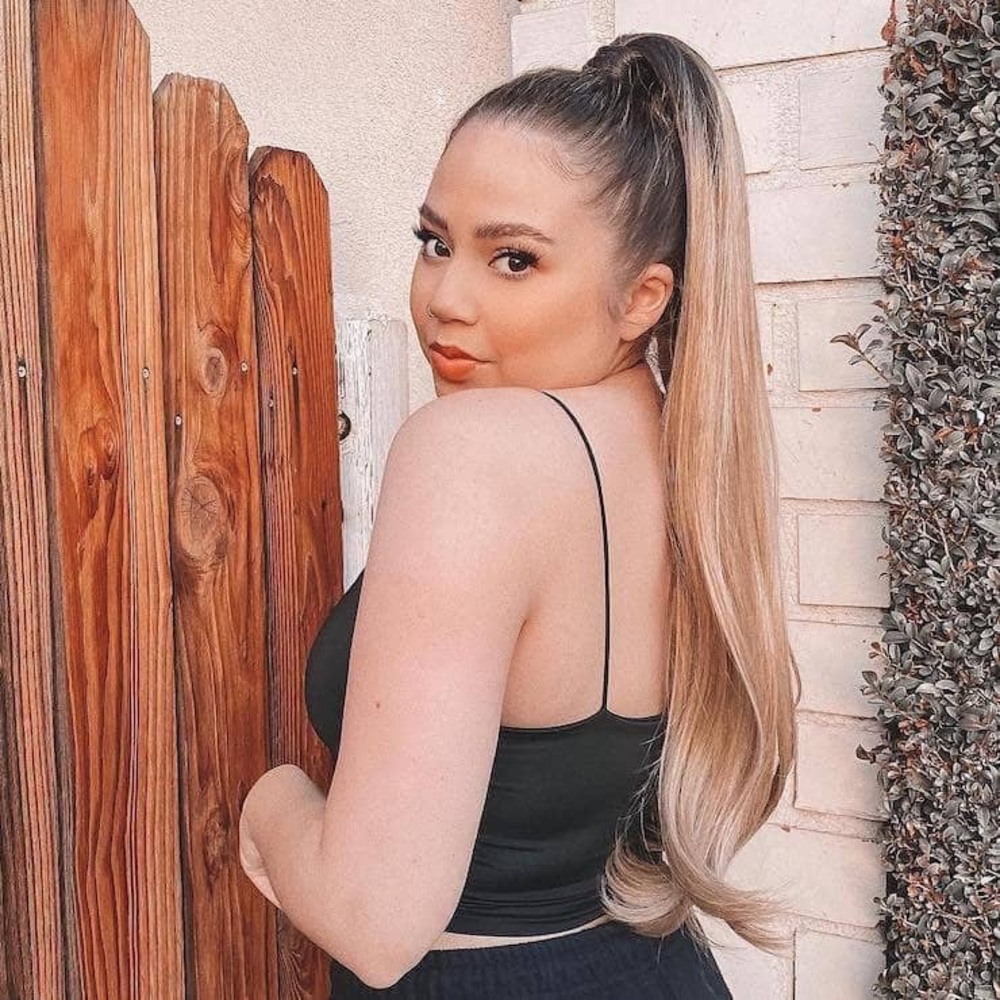 NWOT INH Insert Name Here Brit Ponytail Extension Ombré Dk Brown to Honey Blonde